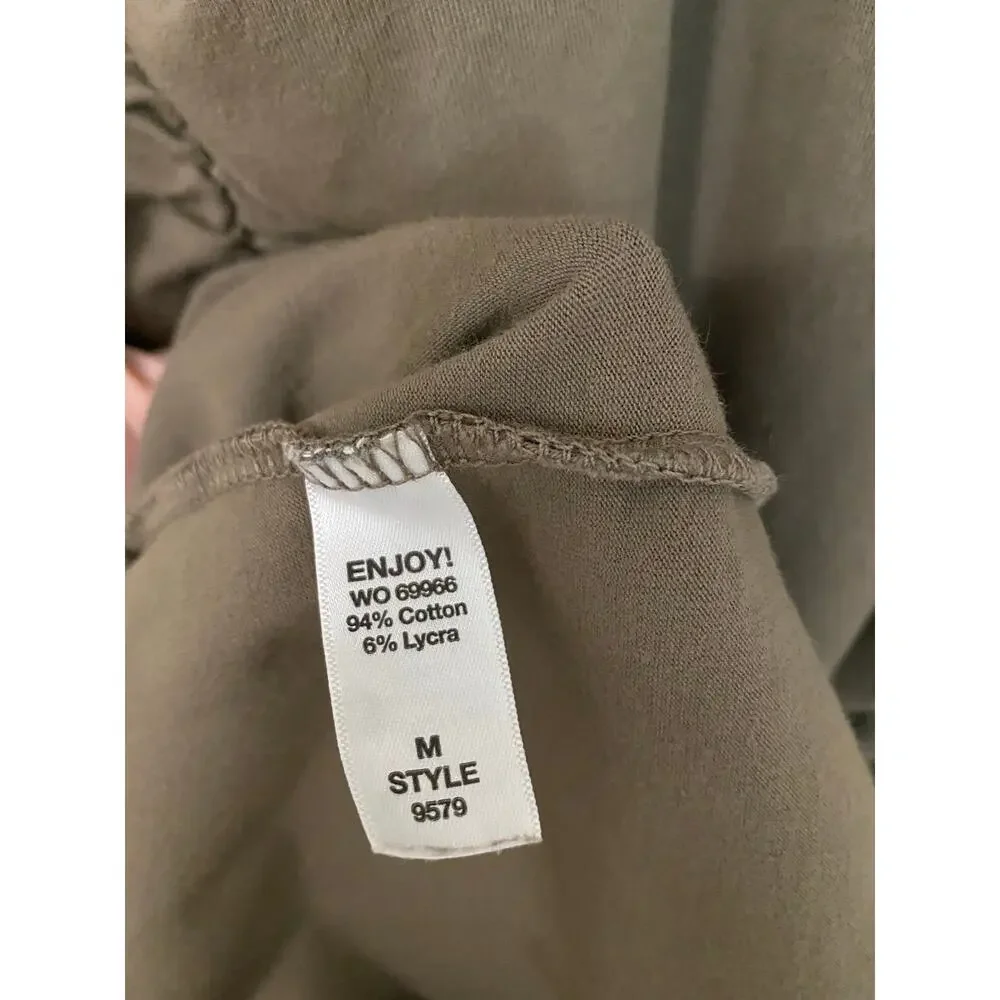 Michael Stars Racerback Midi Dress Medium Olive Green Jersey Tank Dress Neutral - Picture 8 of 10